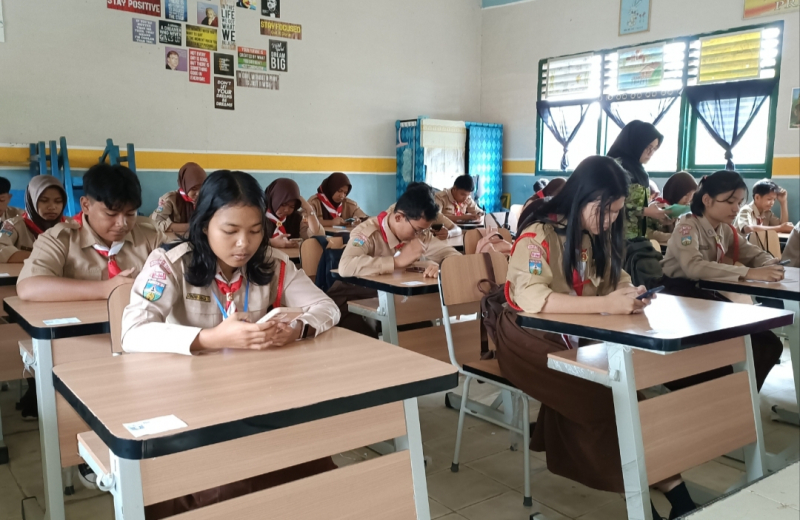 Pelaksanaan UAS di SMP Negeri 1 Kabupaten Tebo 
